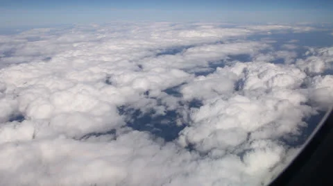 Airplane window sky clouds Stock Footage 24767538