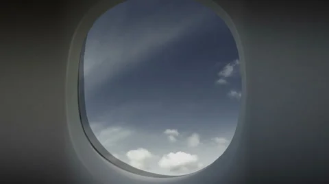 Airplane Window in Sky Stock Footage 39498385