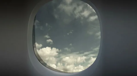 Airplane Window in Sky Stock Footage 39498389
