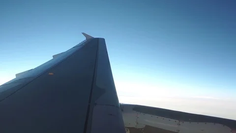 Airplane window sunflare transition Stock Footage 123364084