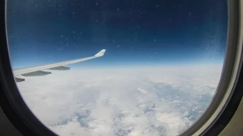 Airplane window time lapse Stock Footage 60439869