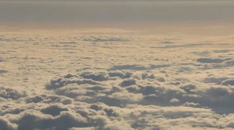 Airplane Window View, Above Clouds, Flying Stock Footage 47566658