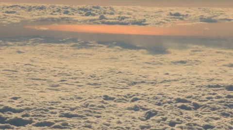 Airplane Window View, Above Clouds, Flying Stock Footage 47566693