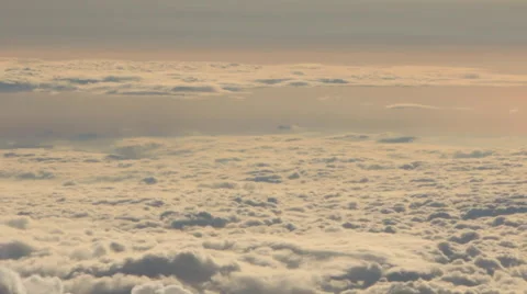 Airplane Window View, Above Clouds, Flying Stock Footage 47566783