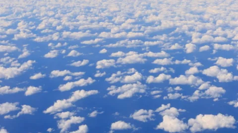 Airplane Window View, Above Clouds, Flying Stock Footage 47567158