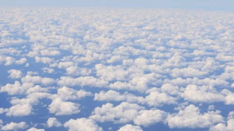 Airplane Window View, Above Clouds, Flying Stock Footage 47567299