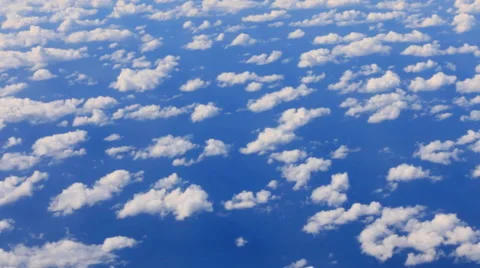 Airplane Window View, Above Clouds, Flying Stock Footage 47567343