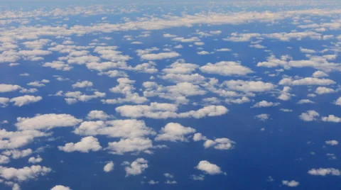 Airplane Window View, Above Clouds, Flying Stock Footage 47576754