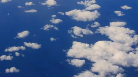 Airplane Window View, Above Clouds, Flying Stock Footage 47576811