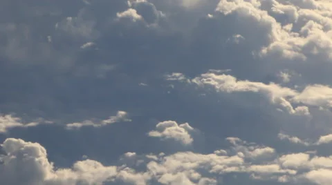 Airplane Window View, Above Storm Clouds, Flying Stock Footage 47567491