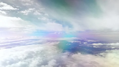 Airplane Window View During Flight – Travel and Adventure Concept Stock Footage 336490163