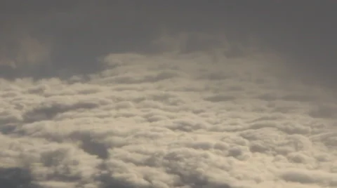 Airplane Window View, Flying Through Storm Clouds Stock Footage 47567388