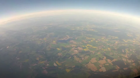 Airplane window view Stockbeeldmateriaal 25697025