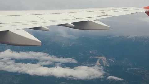 Airplane Window View Stock Footage 94349821