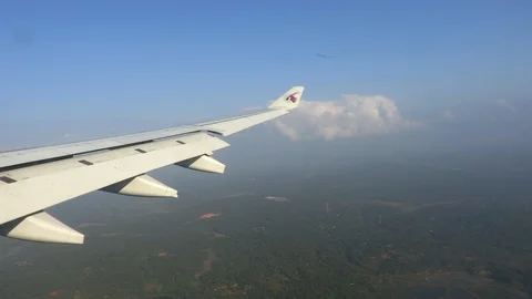 Airplane window view Stock Footage 105029460