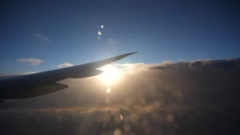 Airplane window view Stock Footage 106602795