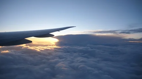 Airplane window view Stock Footage 106604716