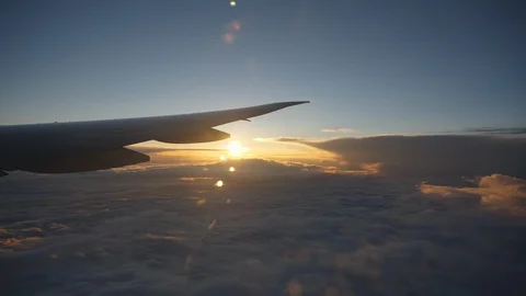 Airplane window view Stock Footage 106607361