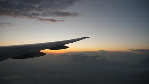 Airplane window view Stock Footage 106612973