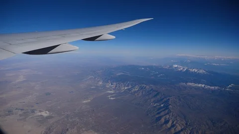 Airplane window view Stock Footage 106614908