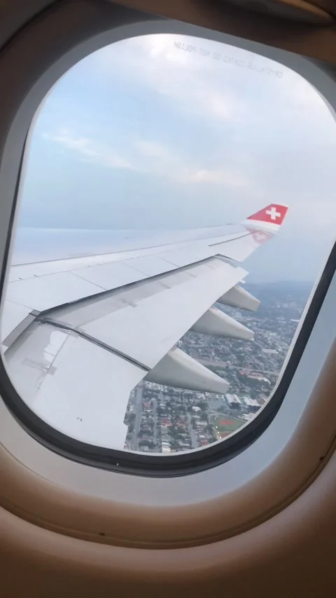 Airplane window view Stock Footage 161785697