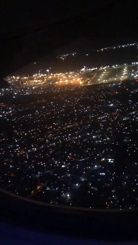 Airplane window view Stock Footage 302088003