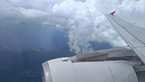 An airplane window view. Stock Footage 304437185