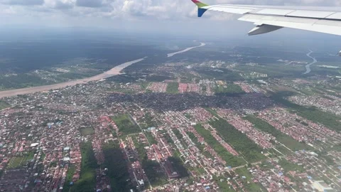 Airplane Window View 스톡 동영상 340537826