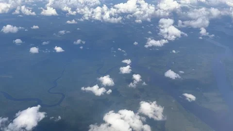 Airplane Window View 스톡 동영상 340537836