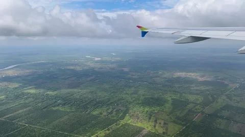 Airplane Window View Video stock 340537873