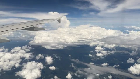 Airplane Window View Video Stock Footage 241094921