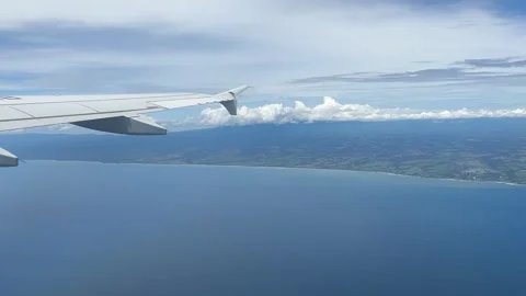Airplane Window View Video Stock Footage 241094938