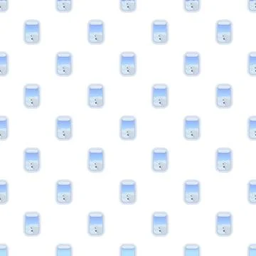 Airplane window views flying above white clouds pattern Stock Illustration
