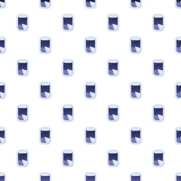 Airplane window views flying at night seamless pattern 스톡 일러스트