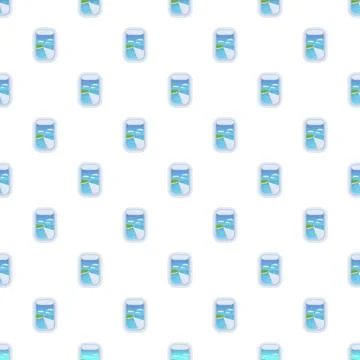 Airplane window views seamless pattern for travel Illustrazione stock