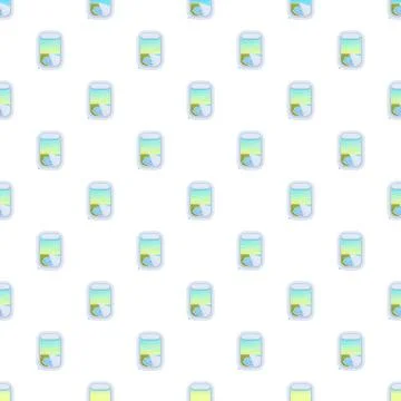 Airplane window views seamless pattern Stock Illustration