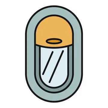 Airplane window with window shade closing Stock Illustration