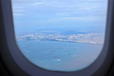 Airplane window8 Stock Photos