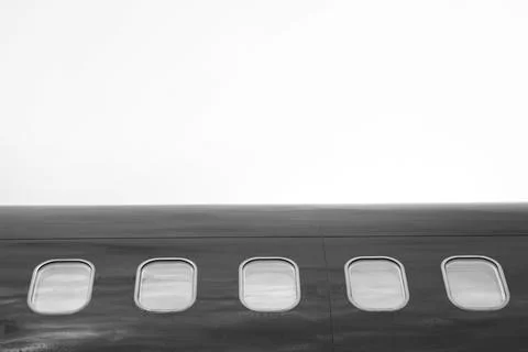 Airplane windows close-up Stock Photos