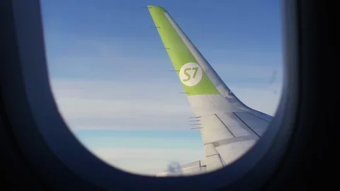 Airplane Wing. Above the Clouds Stock Footage 124224665