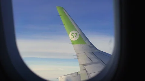 Airplane Wing. Above the Clouds Stock Footage 124224902