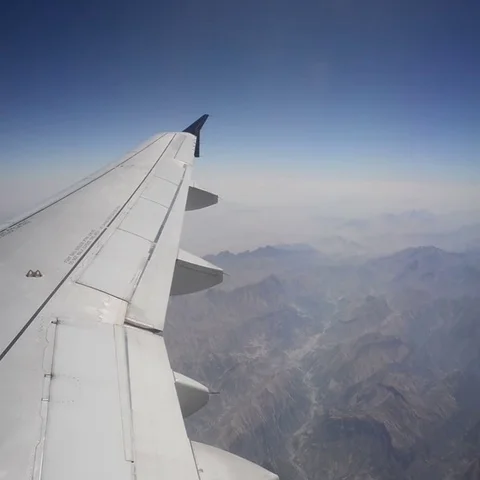 Airplane Wing and Sky Stock Footage 69510228