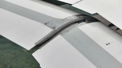 Airplane wing detail close up Stock Footage 67167105