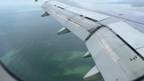 Airplane Wing During Flight in Macau Stock-Footage 252341007