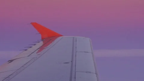 Airplane wing in fligh Stock Footage 108197053