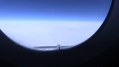 Airplane wing flying Stock Footage 114809097