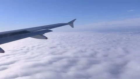Airplane wing flying Stock Footage 114813358