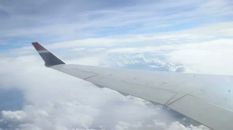 Airplane wing Stock Footage 820379