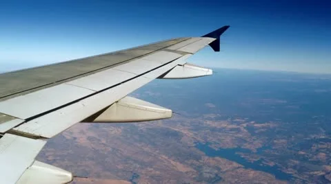 Airplane Wing Stock Footage 12591447