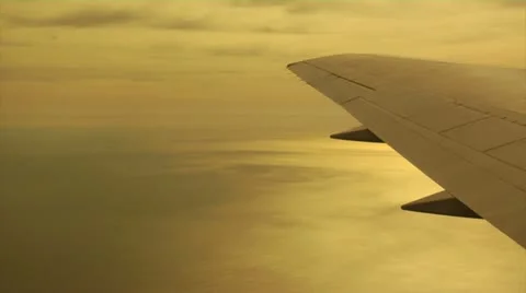 Airplane Wing Stock Footage 12761701